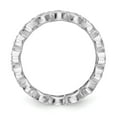 thumbnail image 3 of 14k White Gold Round Diamond Eternity Wedding Band 3 Row Vintage Ring Size 4.5 - 1/2 Ct., 3 of 6