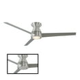thumbnail image 2 of Tip Top 52" Brushed Aluminum Dimmable LED Smart Flush Mount Ceiling Fan with Remote Control, 2 of 6