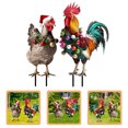 thumbnail image 3 of 2 estacas metálicas navideñas para gallineros, letreros realistas para jardín., 3 of 7