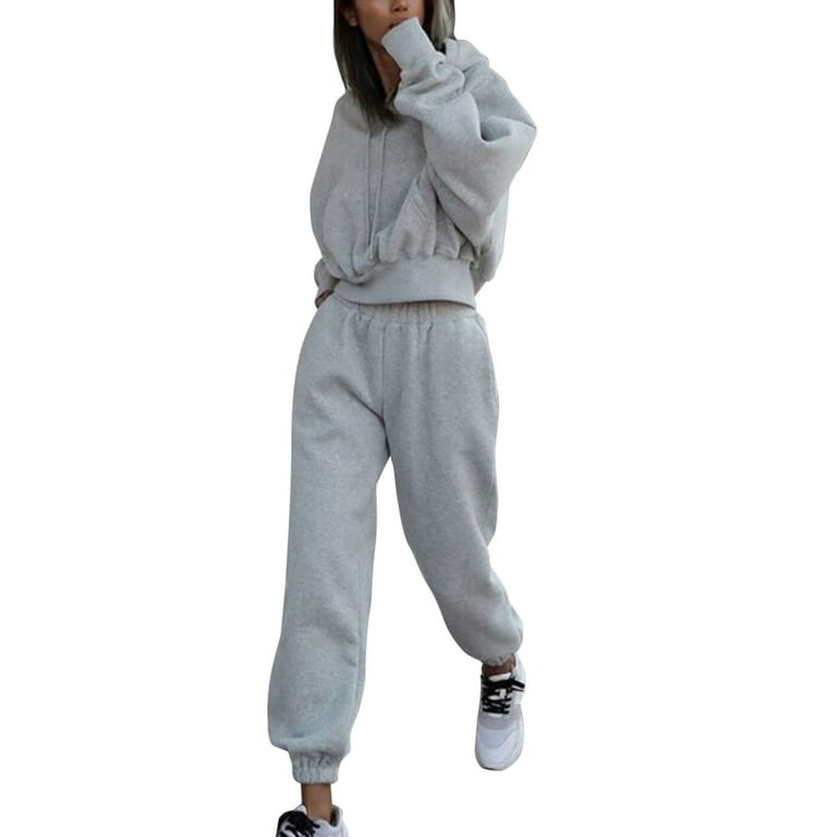 twifer long pants for women women's two piece outfits top jacket and  elastic waistband pant women sweatsuit tracksuit sets