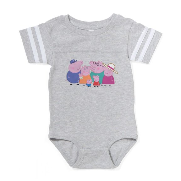 CafePress - Peppa Pig: Granny & Grandpa Pig - Cute Infant Baby Football Bodysuit