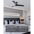 thumbnail image 5 of Bestco Low Profile Ceiling Fan 52" Modern Fan with Remote Control Timer 6 Speeds Black, 5 of 10