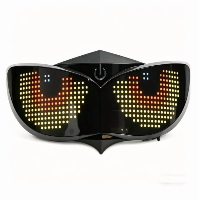 LED Face Mask Pixel Eyes Light Up Mask With Multiple Animation Modes Rechargeable Halloween Cosplay Party Rave Festival Costume Prop For Adults Events Night Club Stage Performance