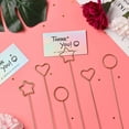thumbnail image 4 of 30 Piezas Soportes de la Tarjeta del Lugar Floral Alambre de Metal Soporte de la Tarjeta de Flor Clip Foto de Metal para Favor de la Fiesta de la Ducha (Redondo, Estrella, CorazóN), 4 of 7