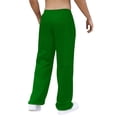 thumbnail image 4 of Domuza Men's Jogging Yoga Loose Straight Breasted mid Length Pants, Elastic Waist Pants with Pockets Green 3XL, 4 of 4