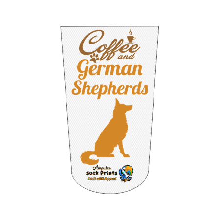 

Amputee Sock Coffee and German Sheppards 3PLY Residual Wound Over Shrinker Sock