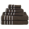 thumbnail image 2 of Lavish Home 6-Piece 100% Combed Cotton Bathroom Towels Set (Brown), 2 of 4