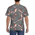 thumbnail image 2 of Rocae Hedgehogs and Flowers1 for Men's Moisture-Wicking Crew Tee - T-Shirt for Sports, Outdoor Activities, and Casual Wear3X-Large, 2 of 9