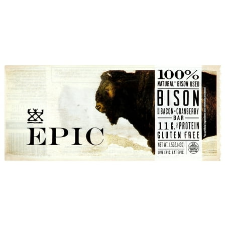 Epic Bison Bar Uncured Bacon Cranberry