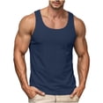 thumbnail image 2 of Alkepwun Tank Tops Men Solid Color Sleeveless U-Neck Casual Basic UPF 50+ Shirts Mesh Muscle Gym Shirt Quick Dry Workout Shirt for Gym Running and Daily Wear, 2 of 5