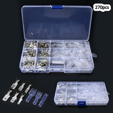 270-Piece Crimp Connector Kit – Wire Terminals, Lugs, And Sleeves For Car & Electrical Projects