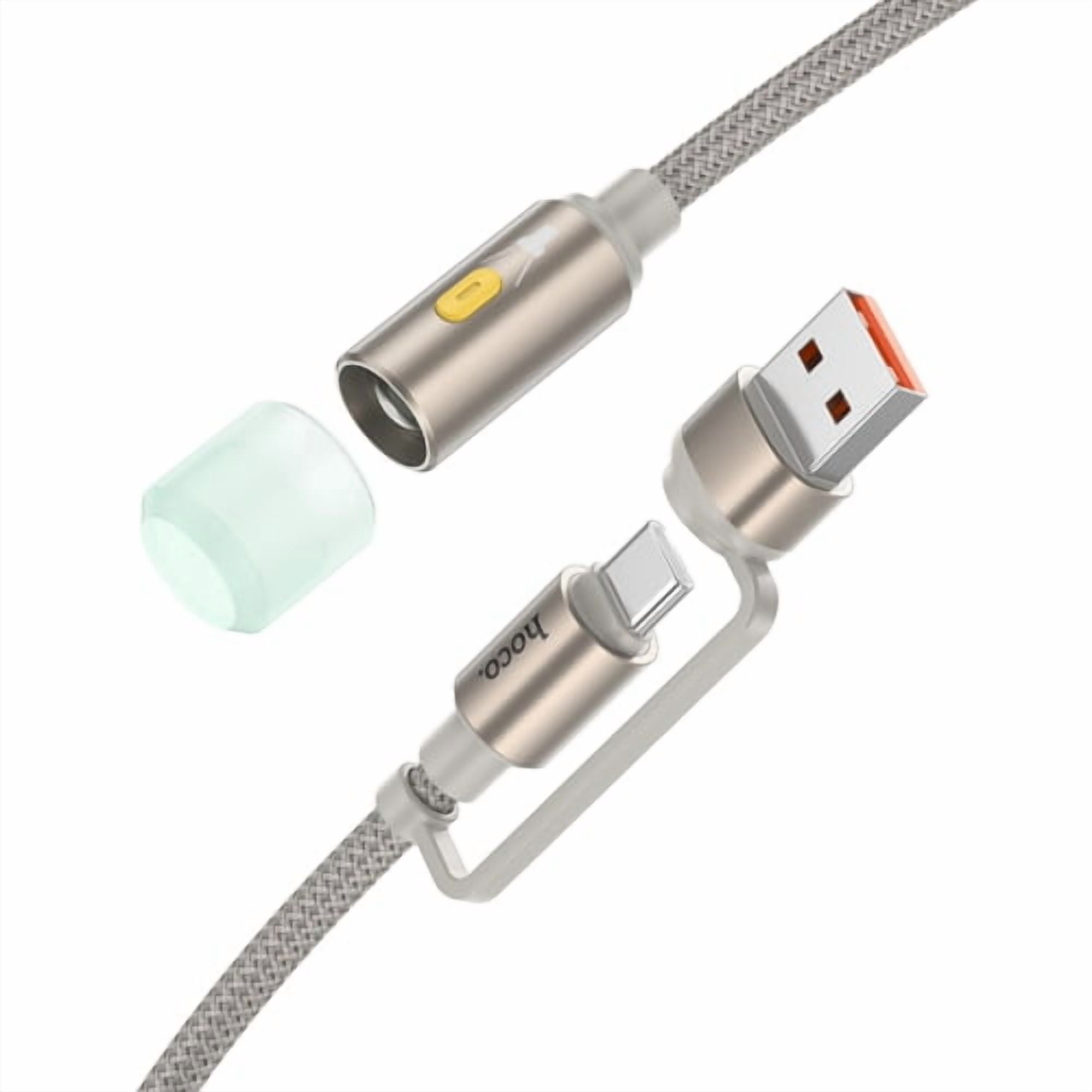 Usb Cable Revolving Light UA38C USB and USB-C / Type-C to LED Light Adapter Cable with Night ...