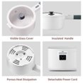 thumbnail image 4 of Amdohai 1.6L Electric Hot Pot 110V Electric Cooker Skillet Non-Stick Rapid Noodles, 4 of 9