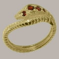 thumbnail image 2 of LBG British Made 14k Yellow Gold Natural Garnet Womens Band Ring - 33 size options - Size 6, 2 of 6