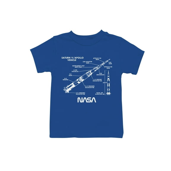 Officially Licensed Nasa Saturn V Rocket Diagram Youth's T-shirt