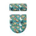 thumbnail image 4 of HELLHERO Soft Elastic Bottom Stretch Polyester Fabric Toilet Seat Lid Cover Indoor Home Elastic Installation Non-Slip 17"x21" 2 Pcs Set, 4 of 6