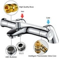 thumbnail image 3 of Mezclador termostático para bañera, con botón de seguridad de 38° Mezclador termostático para ducha de baño, grifo termostático para bañera, cromado, latón, 3 of 5