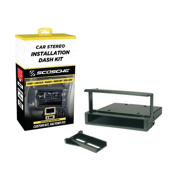 Scosche FD1423B Single DIN Dash Kit Compatible w/ Select 1995-11 Ford, Lincoln, Mazda & Mercury