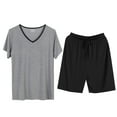 thumbnail image 2 of Kureaily Mens Pajama Sets Short Sleeve Pyjama Sleepwear Loungewear Nightwear Sets Comfortable Lightweight Pj's Sleep Sets Short Sleeve Sleepwear, 2 of 4