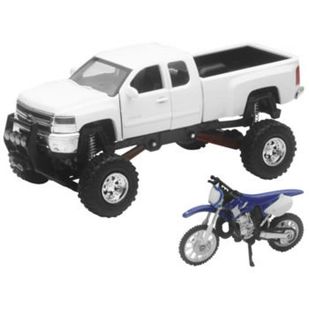 New Ray Toys 132 Scale Truck And Dirt Bike Set DieCast Replica White