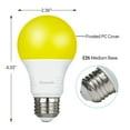 thumbnail image 4 of DEWENWILS Yellow LED Light Bulbs,Amber Glow Outdoor Bug LED Bulbs for Porch Outdoor Light Fixture, 9W(60W Equivalent) 600LM 2400K E26 Medium Base,UL Listed,4-Pack, 4 of 7