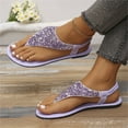thumbnail image 5 of NOKIO Ladies Soft Sole Sandals Flat Sandals Casual Glitter Sequin Sandals Clip Toe Sequin Sandals Breathable&nbsp;Shoes for Women, 5 of 8