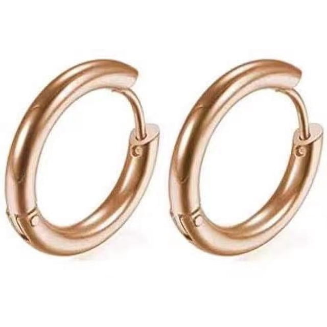 La hebilla de oreja de acero de titanio no se desvanece, joyería de hebilla de oreja de acero inoxidable redonda de temperamento simple