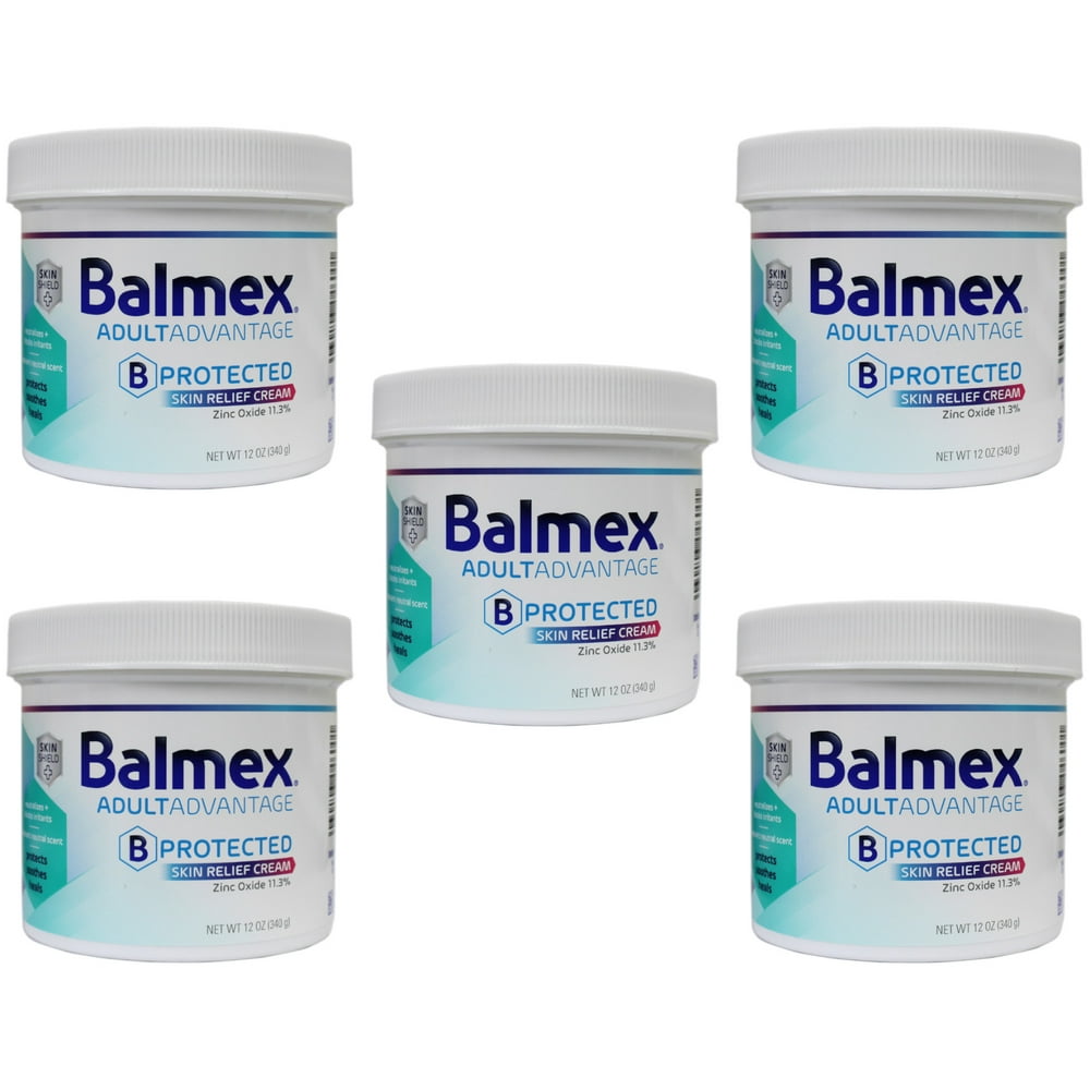 5 Pack Balmex Adult Care Rash Cream 12oz Each