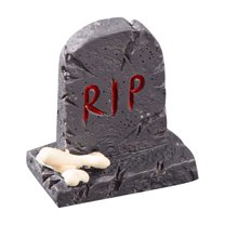 Halloween Mini Figurines Collection - Resin Tombstones, Skulls & Crows for Spooky Village Displays, Tabletop Decor & DIY Haunted Dioramas