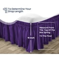 thumbnail image 3 of SGI Bedding 16 Inch Wrap Around Bedskirt | Microfiber Wrap Around Bed Skirt | Fade-Resistant, Wrinkle-free, Anti-static, Decorative, Extra Storage Space, Clutter-Free | Wyoming King, Purple, 3 of 8