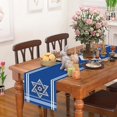 thumbnail image 3 of Jiibva Hanukkah Table Runner Chanukah Menorah Star of David Jewish Festival Holiday Party Kitchen Dining Home Decoration, 3 of 7