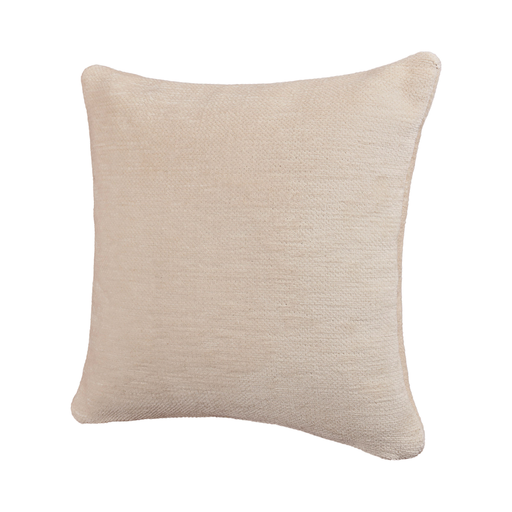 Lr Home Ivory Yakar Transitional Solid Chenille 20" x 20" Indoor Throw PIllow