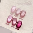 thumbnail image 3 of Set de esmaltes de uñas GAOY Pink Cat Eye Gel 6 colores con imán, 3 of 7