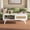 White, variant on Studyset Boho Rattan Coffee Table, Wood Center Table 39.4" Modern Coffee Table with Sliding Door and Open Shelf, Wooden Living Room Table with Anti-Slip Footpads