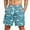 Blue, variant on Xyxonk Mens Swim Trunks 9" Inseam Quick Dry Big & Tall Short Bathing Swimming Print Elastic Swimwear Bathing Suits with Pockets White XL