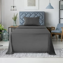 Lux Decor Collection Hotel Luxury Deep Pocket Soft Brushed Microfiber Wrinkle Resistant Bed Sheet Set - Twin XL Sheets, Dark Gray