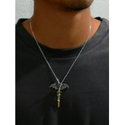 QQTDFG Men Western Dragon Charm Glow in the Dark Necklace for Men Jewelry for Men-default