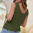 thumbnail image 3 of DuoJiaJ Womens Summer Tank Top For Women 2025 Trendy V Neck Crochet Sleeveless Shirts Sweater Vest Women’s Basic Tank Tops, 3 of 5