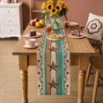 thumbnail image 6 of Country Stars Table Runner, Vintage Wood Grain Bless Our Home Farm Cotton Linen Kitchen Table Decoration Washable Dining Tabletop Runners for Home Party Decor 13x48 Inches, 6 of 9