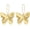 Gold Butterfly, variant on Big Gold Dangle Earrings, Hollow Out Boho Earrings for Women, Long Dangling Bohemian Earrings, Handmade Trendy Geometric Fish Hook Statement Earrings
