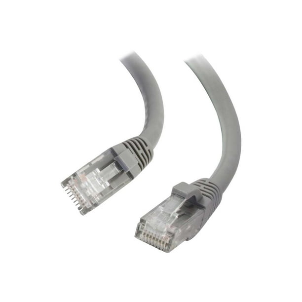 C2G Ethernet Cat6 (UTP) CAT 6 Câble de Raccordement Réseau Non Blindé de 10 Pi - Gris - Câble de Raccordement - RJ-45 (M) à RJ-45 (M) - Fil Toronné de 10 Pi - - Moulé, Sans Accrochage, Toronné - Gris