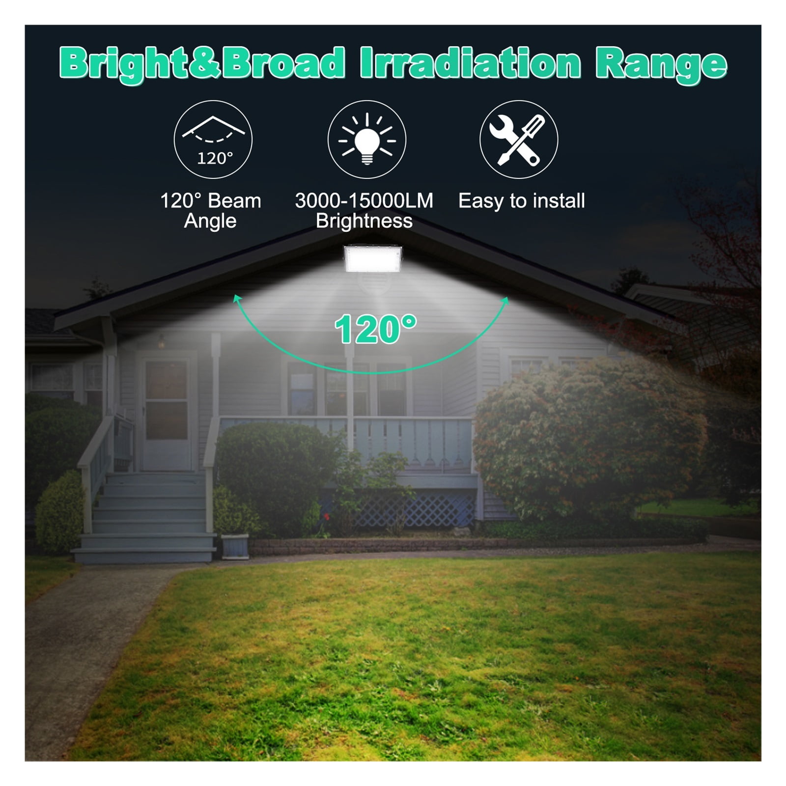 Flood Light 50w 100w 150w Led Exterior Lighting Outdoor Led Projector Reflector Lamp Spotlight Waterproof Street Lamp ,Easy to Install