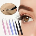 thumbnail image 2 of 115mm Pink False Eyelash Tweezer False Eyelash Extension Tool DIY Tweezer, 2 of 3