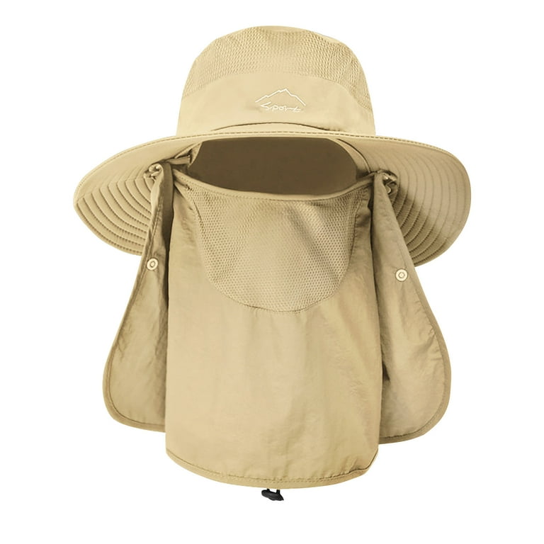 Fesfesfes Men Sun Cap Fishing Hat Quick Dry Outdoor Baseball Cap With Face  Neck Cover Flap Hiking Hat