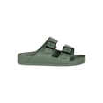 thumbnail image 2 of Women Double Buckle Silicone Footbed Slide Sandal 18785, 2 of 6