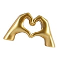 thumbnail image 1 of Figura de mano de amor con gesto de corazón, estatua, escultura para decoración de sala de estar. dorado, 1 of 9