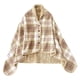 thumbnail image 1 of Poncho De Lana para Mujer Capa Cálida De Invierno con Botones Capa Engrosada Elegante Manta A Cuadros Capa Cálida para Los Hombros Poncho De Cachemira Mixto Capa De Manta Suave Y Cálida para Mujer, 1 of 5