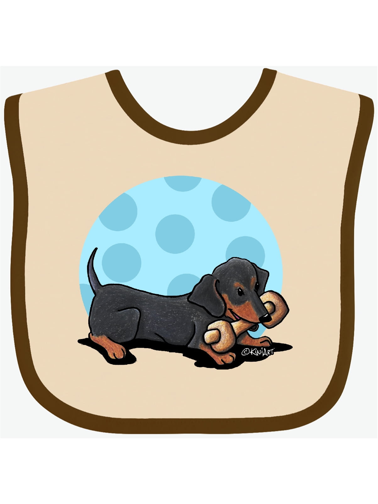 Wiener Dog Dachshund With Bone Baby Bib Kiniart Walmart Com Walmart Com