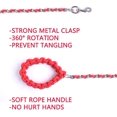 thumbnail image 3 of Chew Proof Dog Leash 5.5ft Heavy Duty Dog Leashes Metal Pet Chain Lead With Soft Rope Handle For Medium Large Dogsred,s (10lb-35lb), 3 of 5