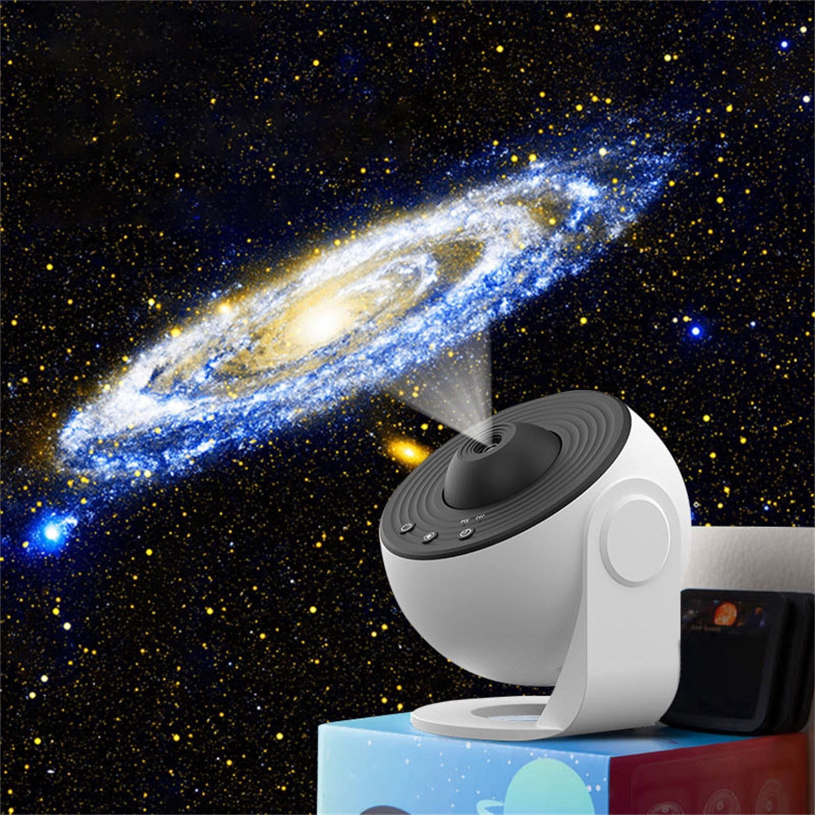 Projecteur LED Rotatif 360° étoiles Et Planètes - Lampe D'ambiance Pour Chambre, Fête, Plafond, Alimentation USB - 11